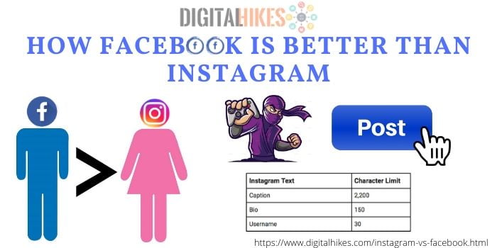difference between instagram and facebook