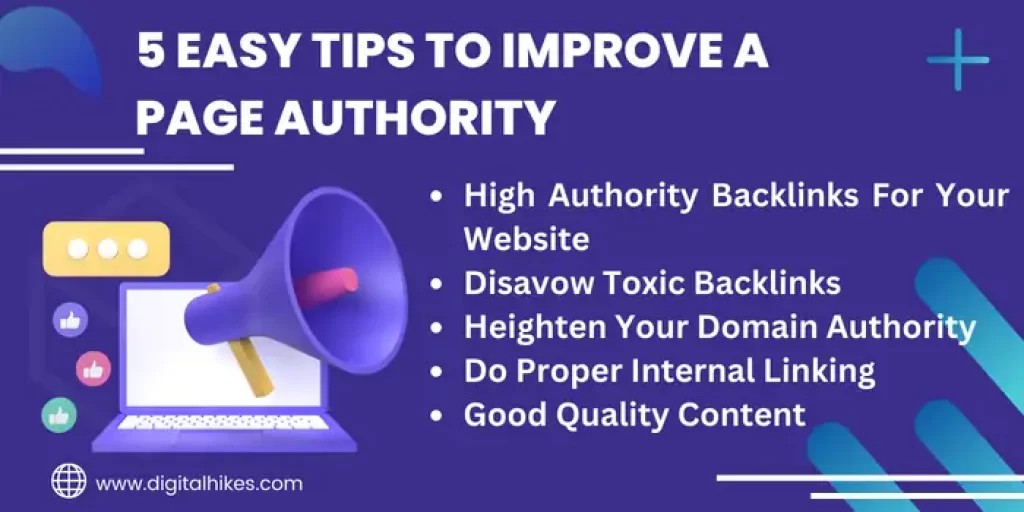 5 easy tips to improve a page authority