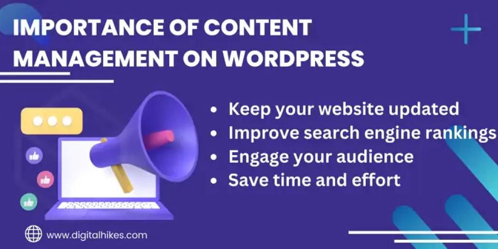 Importance of content management on WordPress